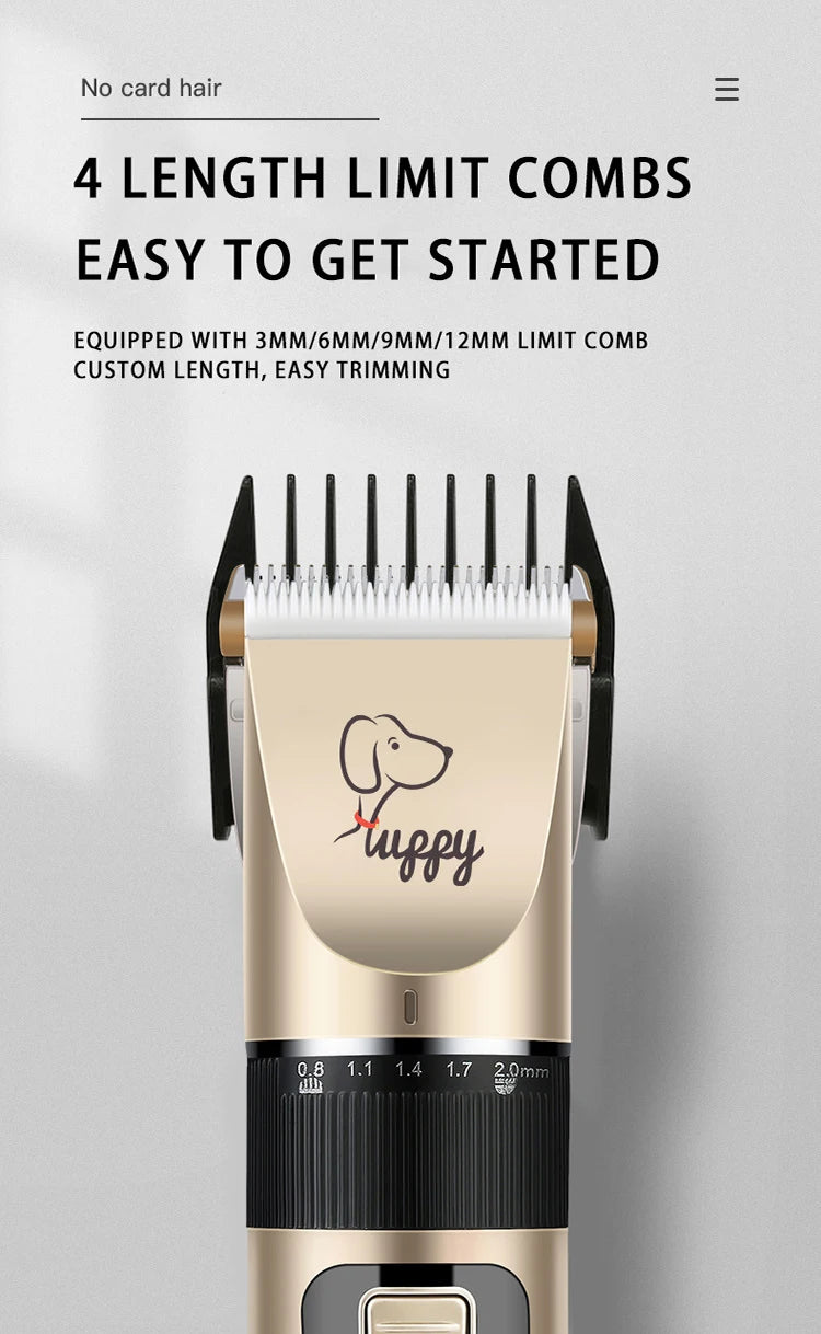 Cordless Pet Hair Clipper with Ceramic Blade