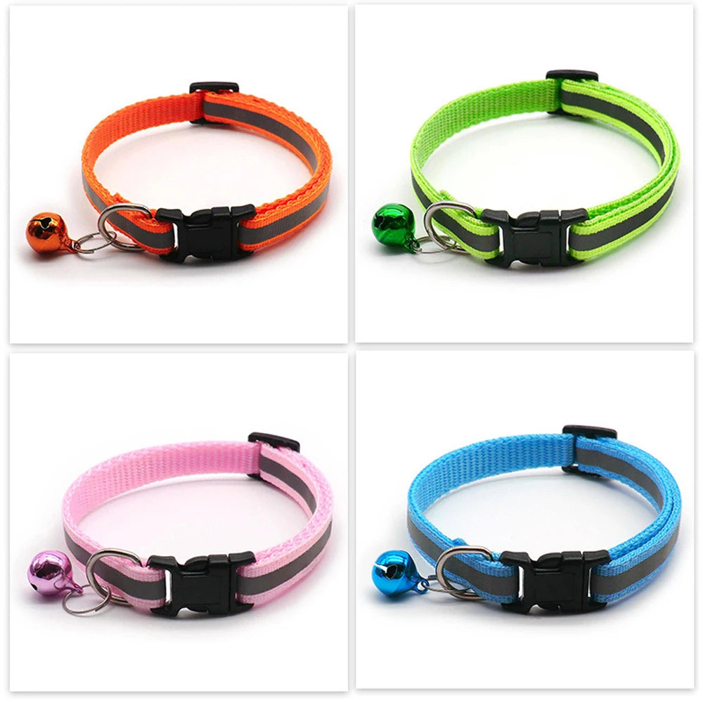 Reflective Cat & Small Dog Collars with Bells