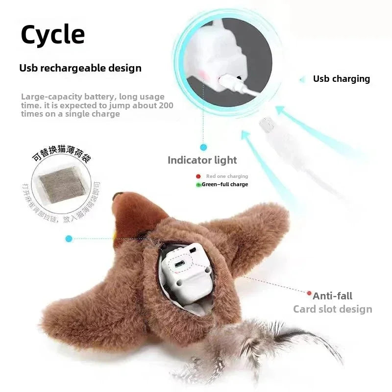 Electric Catnip Pat Bird Toy