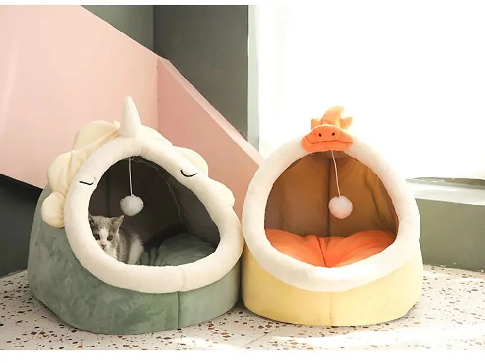 Cartoon Foldable Cat & Small Dog Bed