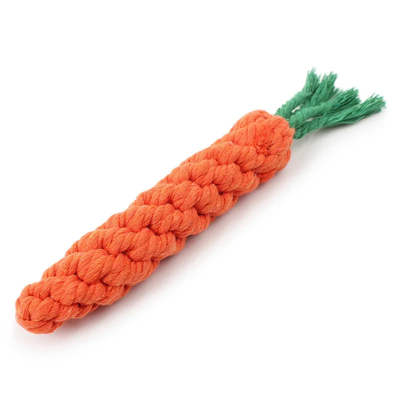 1PC Dog Toy Carrot Knot Rope