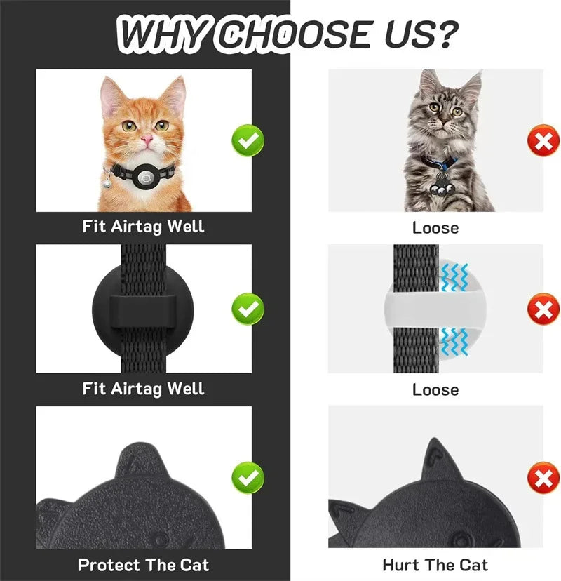 Cat Collar with Airtag & Bell