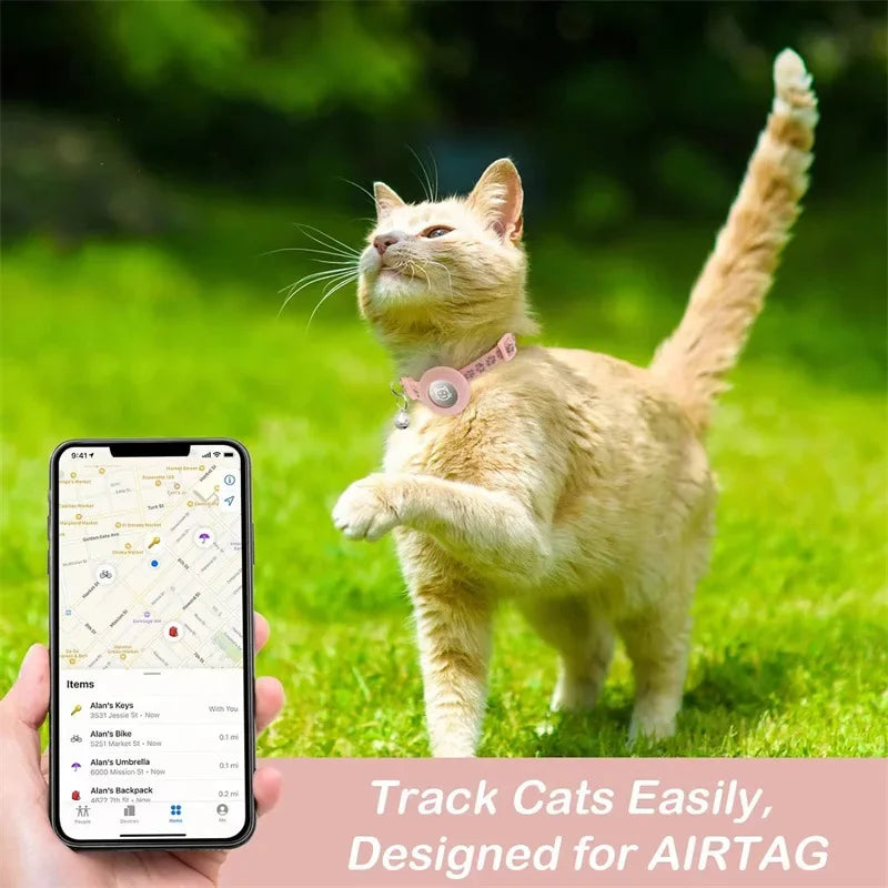Cat Collar with Airtag & Bell
