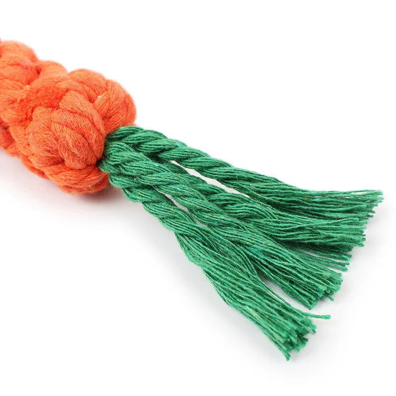 1PC Dog Toy Carrot Knot Rope