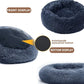 Round Plush Pet Bed for Dogs & Cats