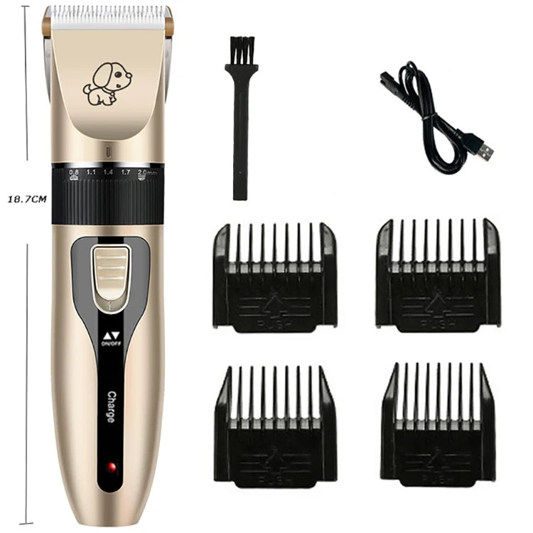 Cordless Pet Hair Clipper with Ceramic Blade