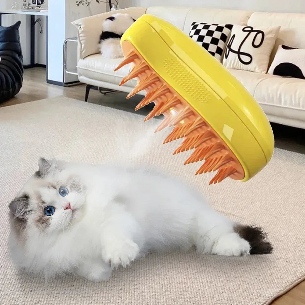 3-in-1 Steam Pet Grooming Brush