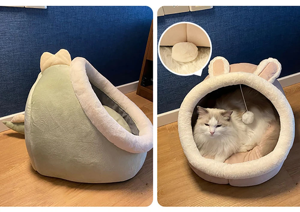 Cartoon Foldable Cat & Small Dog Bed