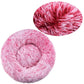Round Plush Pet Bed for Dogs & Cats