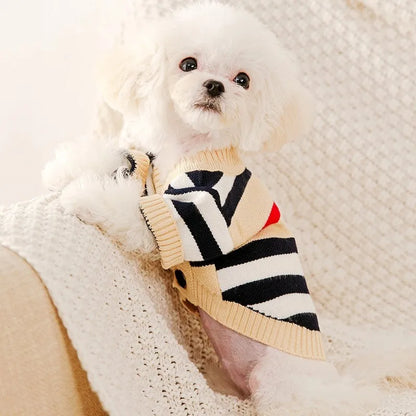 Luxury Striped Dog & Cat Sweater