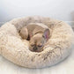 Round Plush Pet Bed for Dogs & Cats
