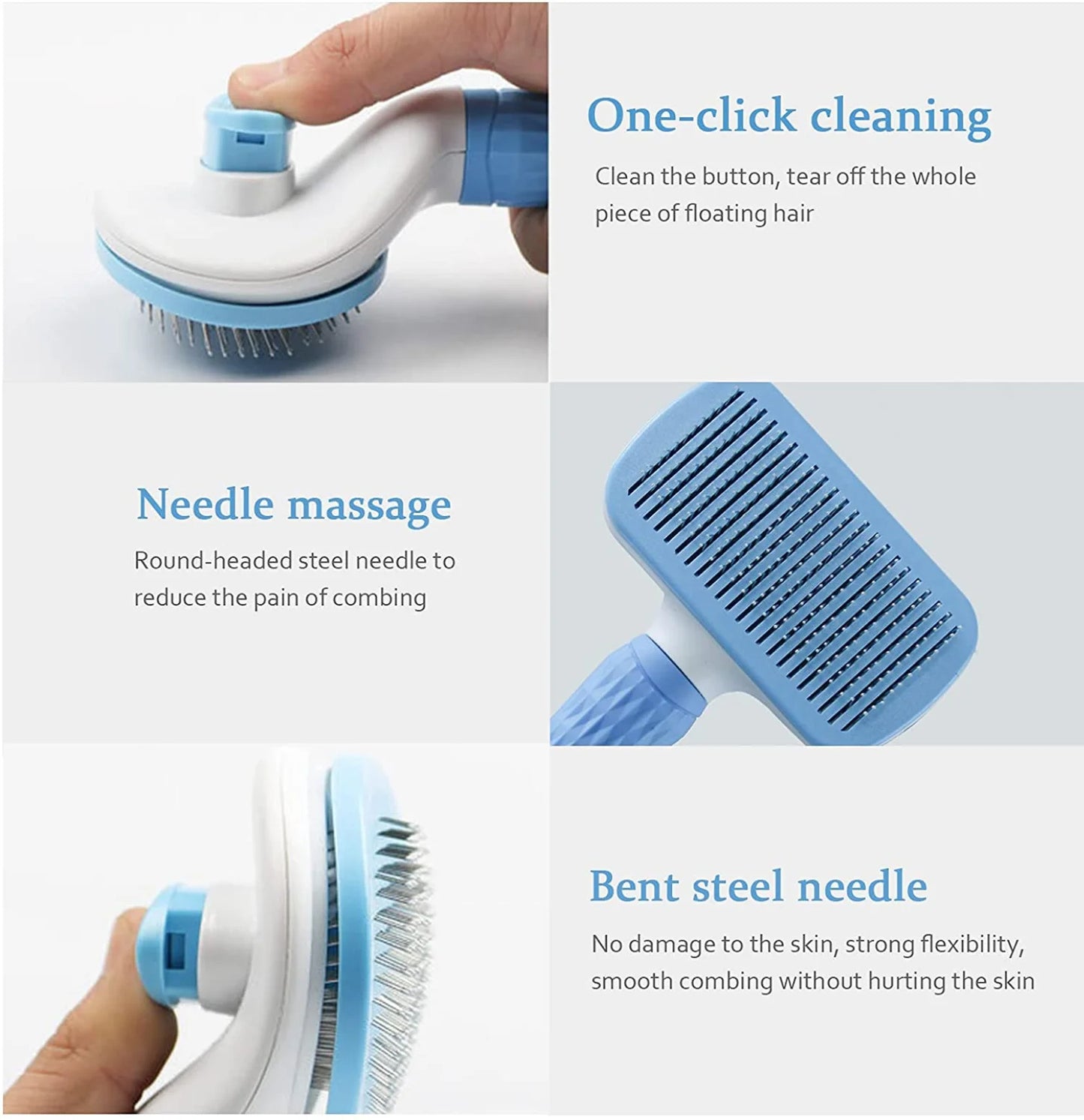 Pet Hair Remover Grooming Brush – Dogs & Cats