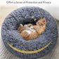 Round Plush Pet Bed for Dogs & Cats