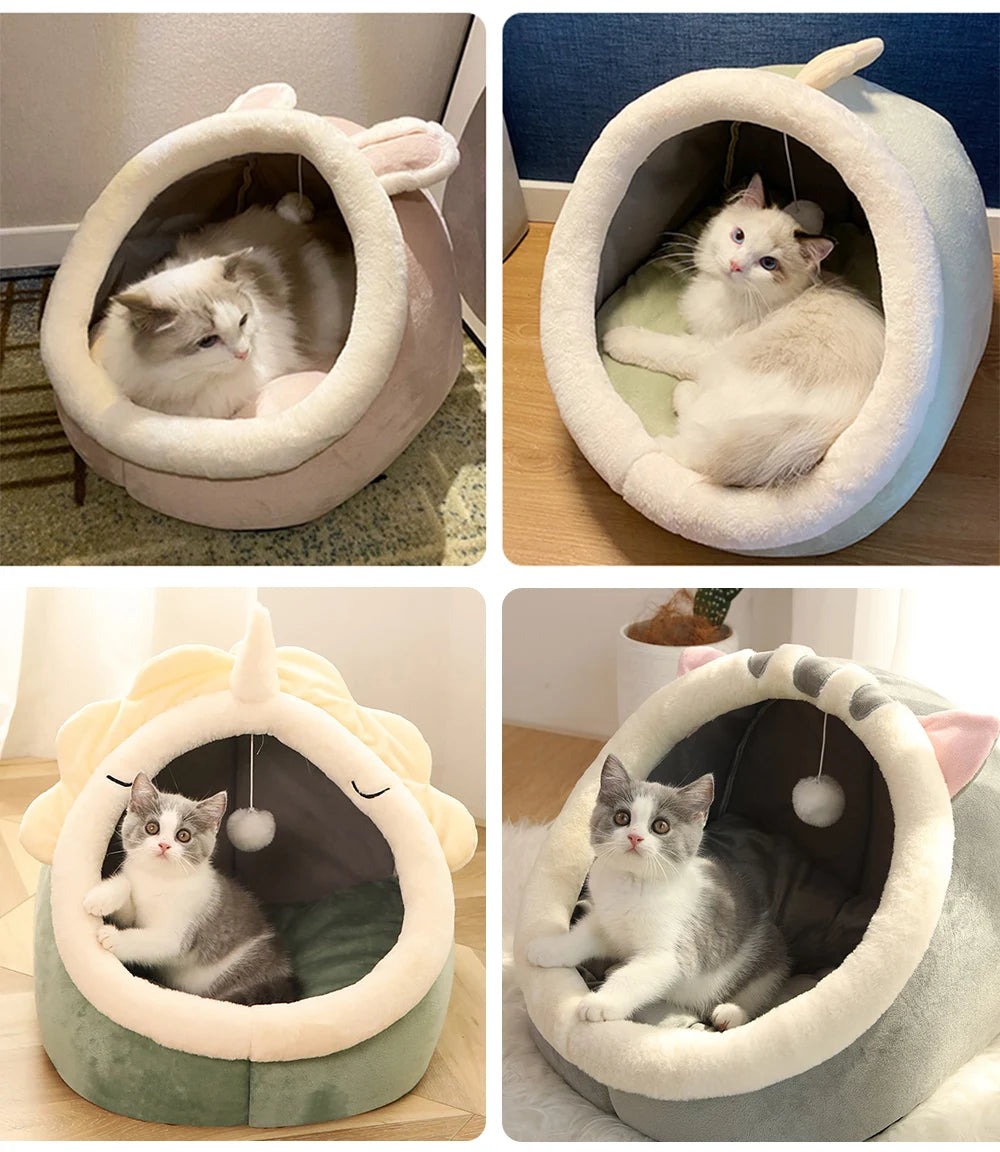 Cartoon Foldable Cat & Small Dog Bed